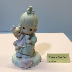 1994 Precious Moments Growing with Grace Age 4 Ceramic Figurine
